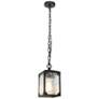 2_Kagib 9.8" High Black Glass Outdoor Wall Light more views