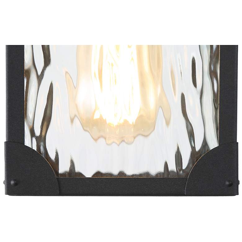 Image 3 Kagib 9.8" High Black Glass Outdoor Wall Light more views