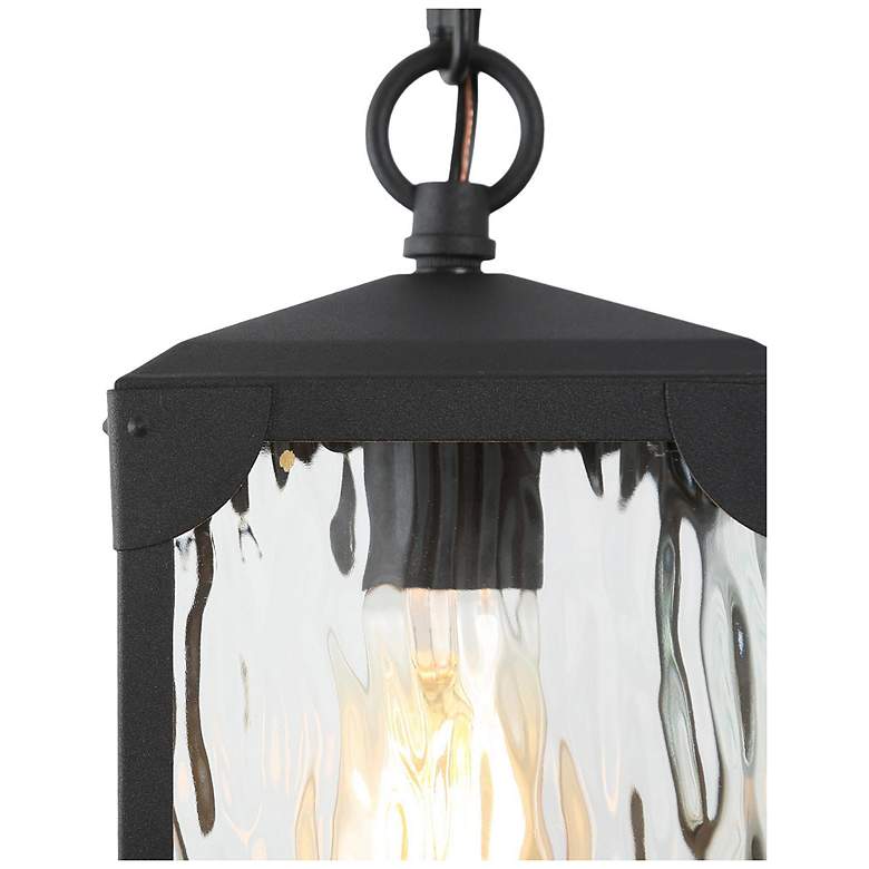 Image 5 Kagib 9.8" High Black Glass Outdoor Wall Light more views