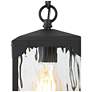 5_Kagib 9.8" High Black Glass Outdoor Wall Light more views