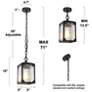 6_Kagib 9.8" High Black Glass Outdoor Wall Light more views