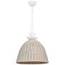 Kahn 22 1/4" Wide Gesso White Dome Pendant Light