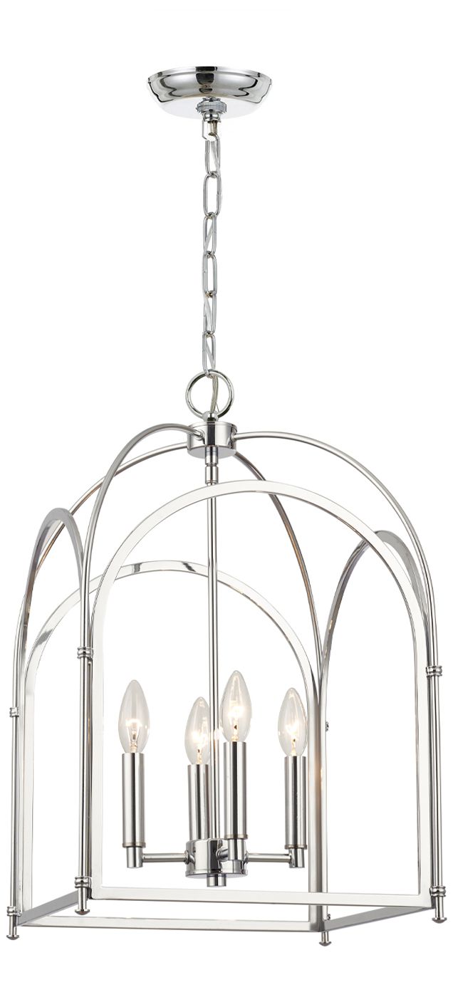 Kai 14" Polished Chrome Pendant