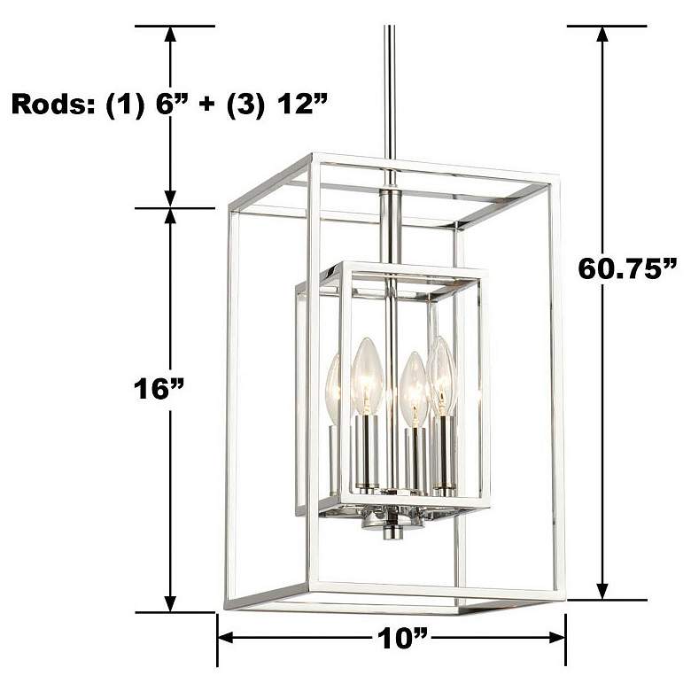Image 5 Kai 4 Light Polished Chrome Pendant more views
