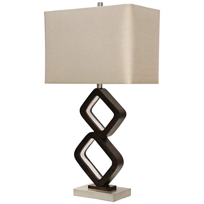 Image 1 Kai Brown Metal Table Lamp with LED Night Light