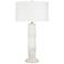 Kai White and Gold Stacked Column LED Table Lamp