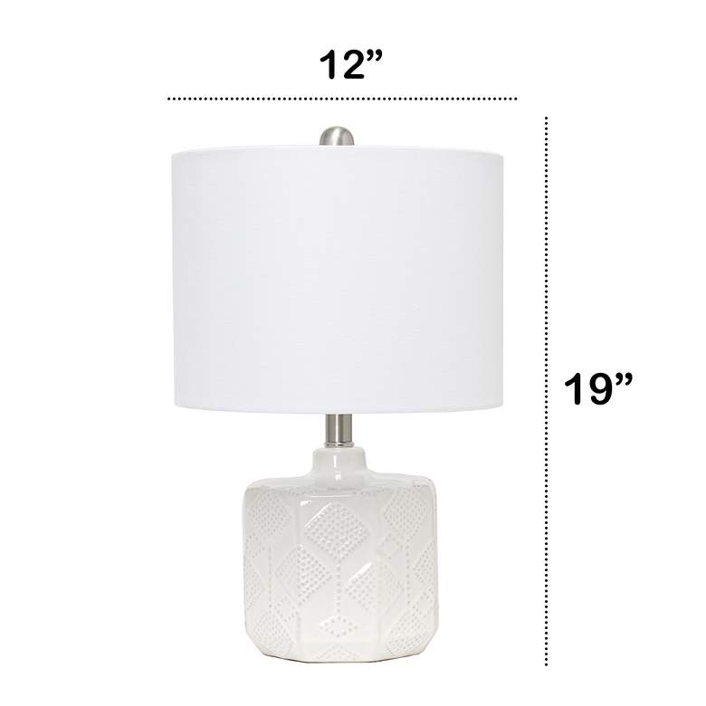 Image 7 Kaia 19" High Off-White Ceramic Bedside Accent Table Lamp more views