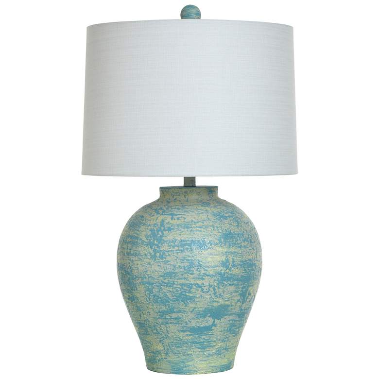 Image 1 Kaia Blue Cast Resin Table Lamp