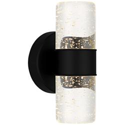 Kaia Integrated LED Matte Black Outdoor Wall Lantern