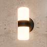 1_Kaia Integrated LED Matte Black Outdoor Wall Lantern