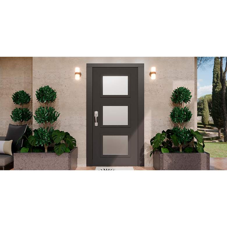 Image 6 Kaia Integrated LED Matte Black Outdoor Wall Lantern more views