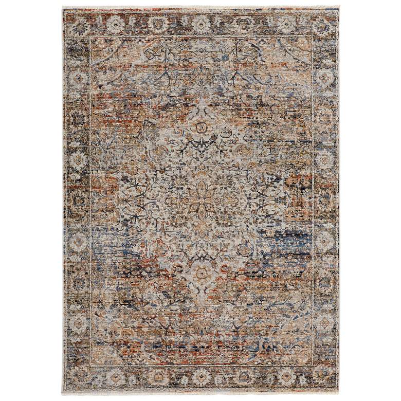 Image 1 Kaia Transitional Medallion Soft Indoor Tan Area Rug 39GMF