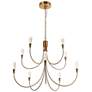 1_Kailashstan 10-Light LED 2-Tier Gold Classic Chandelier