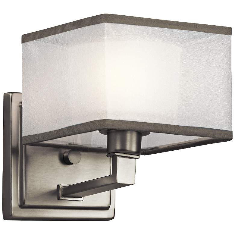Image 1 Kailey 7 inchH Sconce 1-60W Brushed Nickel  