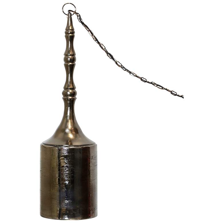 Image 1 Kaili 7"W Black Diamond on Glass with Aluminium Finial Pendant