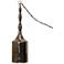 Kaili 7"W Black Diamond on Glass with Aluminium Finial Pendant