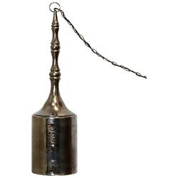 Kaili 7"W Black Diamond on Glass with Aluminium Finial Pendant