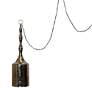 2_Kaili 7"W Black Diamond on Glass with Aluminium Finial Pendant more views