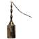 Kaili 8"W Black Diamond on Glass with Aluminium Finial Pendant