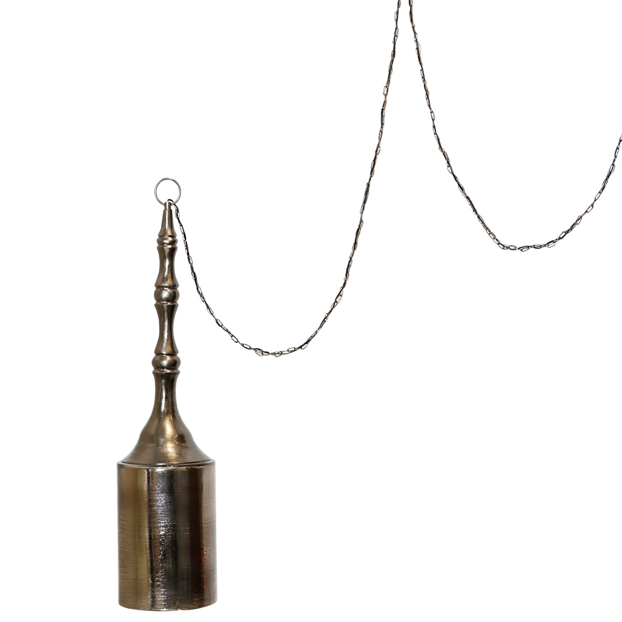 Image 2 Kaili 8"W Black Diamond on Glass with Aluminium Finial Pendant more views