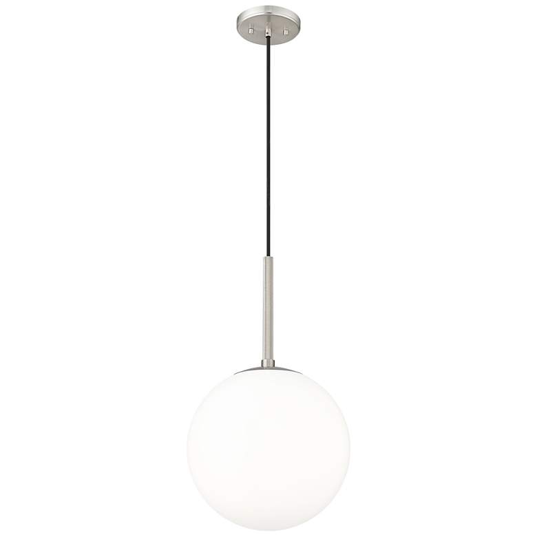 Image 1 Kairo 12" Wide 1-Light Pendant in Brushed Nickel