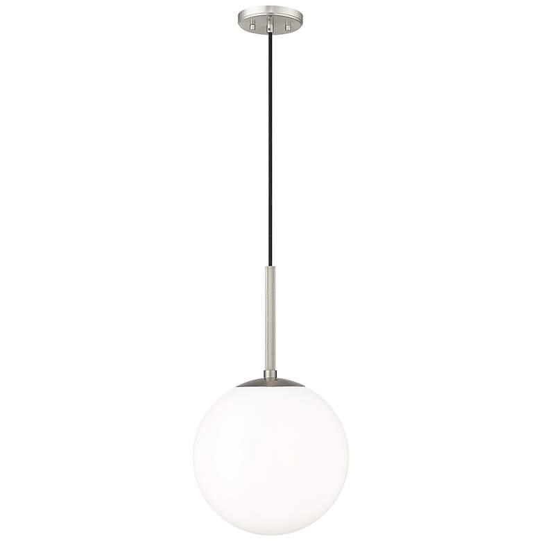 Image 2 Kairo 12" Wide 1-Light Pendant in Brushed Nickel more views