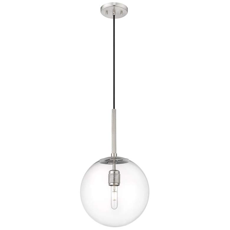 Image 1 Kairo 12" Wide 1-Light Pendant in Brushed Nickel