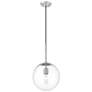 1_Kairo 12" Wide 1-Light Pendant in Brushed Nickel