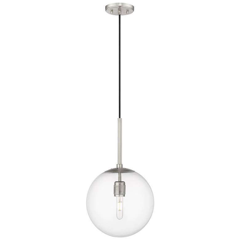 Image 2 Kairo 12" Wide 1-Light Pendant in Brushed Nickel more views