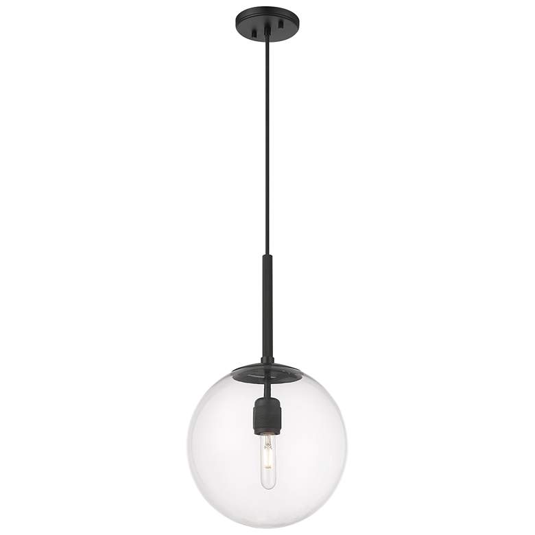 Image 1 Kairo 12" Wide 1-Light Pendant in Matte Black