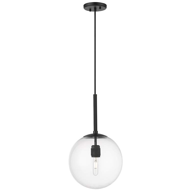 Image 2 Kairo 12" Wide 1-Light Pendant in Matte Black more views