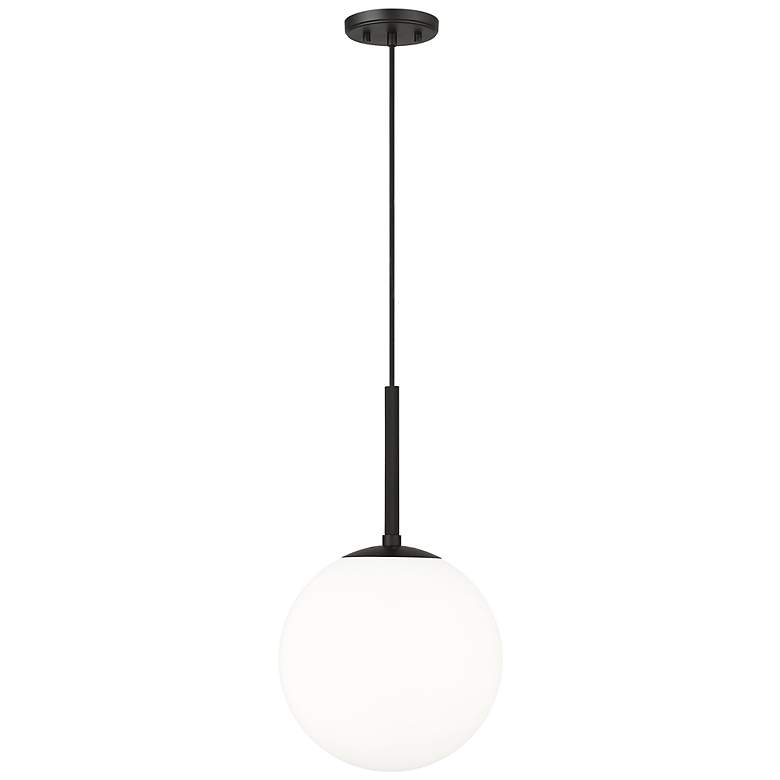 Image 2 Kairo 12" Wide 1-Light Pendant in Matte Black more views