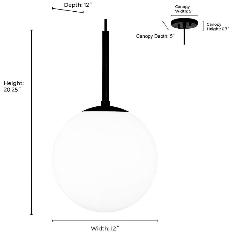 Image 7 Kairo 12" Wide 1-Light Pendant in Matte Black more views