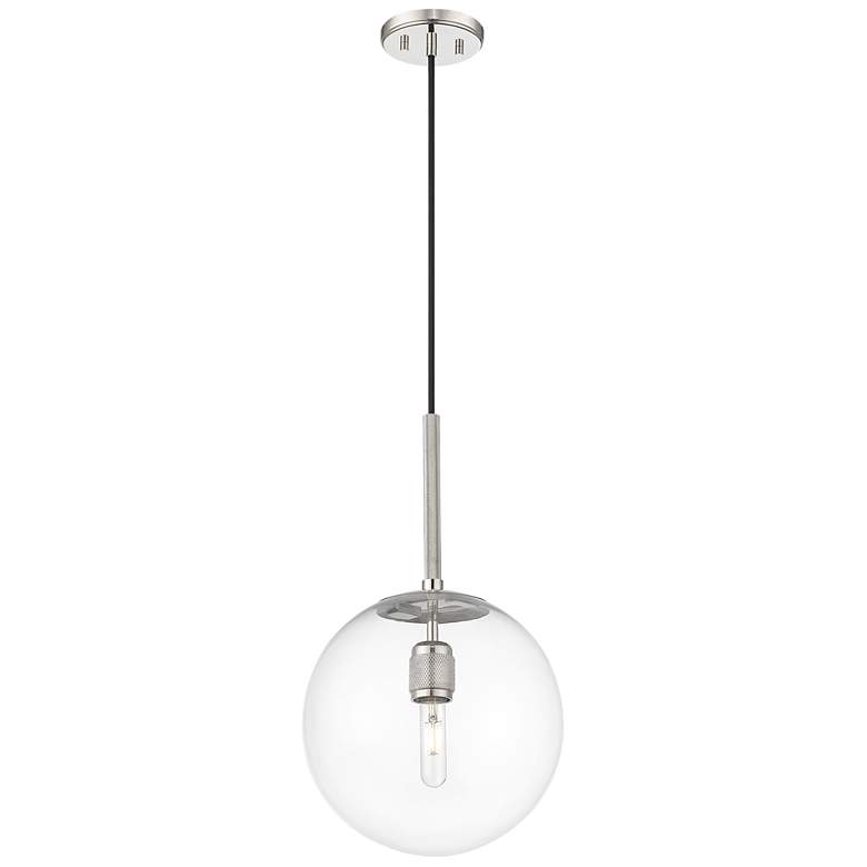 Image 1 Kairo 12" Wide 1-Light Pendant in Polished Nickel