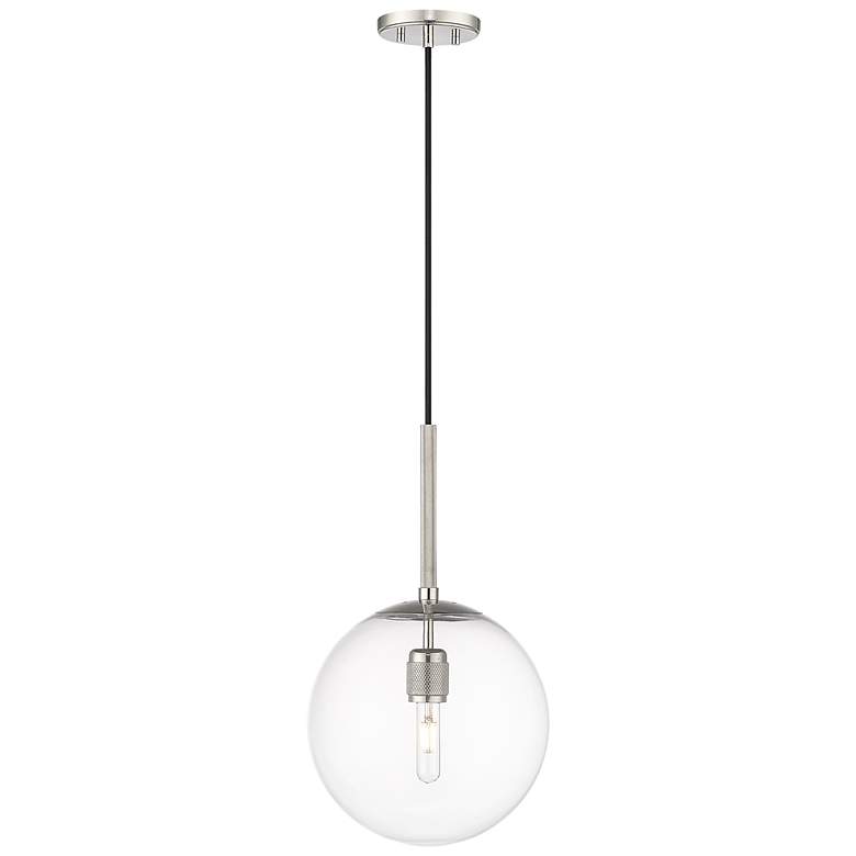 Image 2 Kairo 12" Wide 1-Light Pendant in Polished Nickel more views