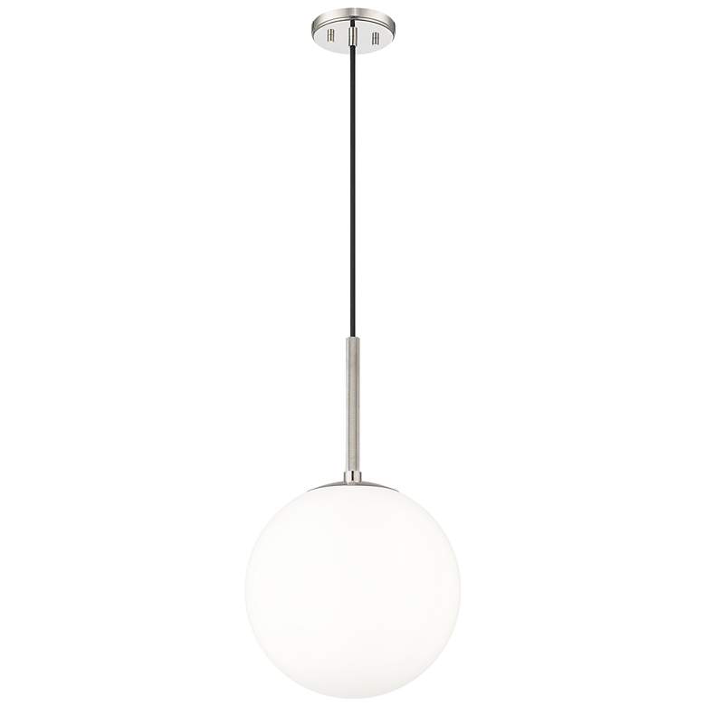Image 1 Kairo 12" Wide 1-Light Pendant in Polished Nickel