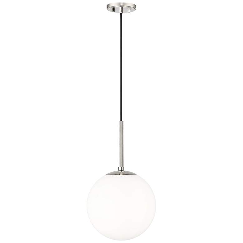 Image 2 Kairo 12" Wide 1-Light Pendant in Polished Nickel more views