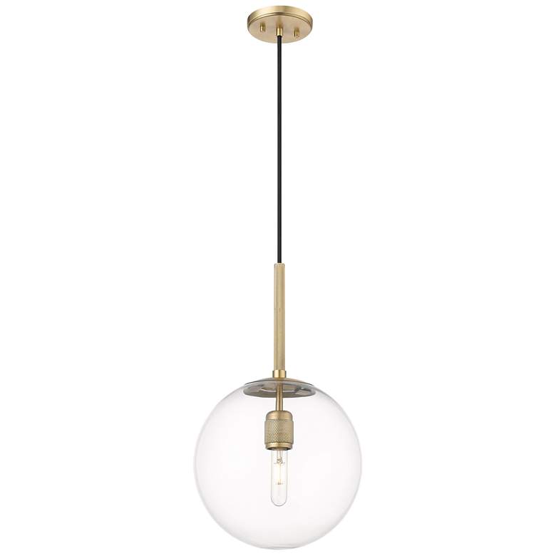 Image 1 Kairo 12" Wide 1-Light Pendant in Vintage Brass