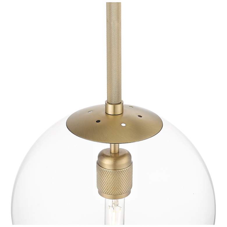 Image 4 Kairo 12" Wide 1-Light Pendant in Vintage Brass more views