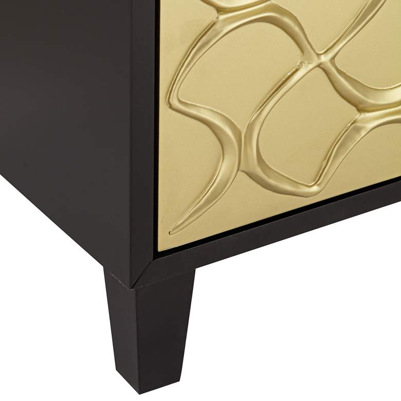 Kais 30 3/4 inch Wide Black and Gold 2-Door Chest more views