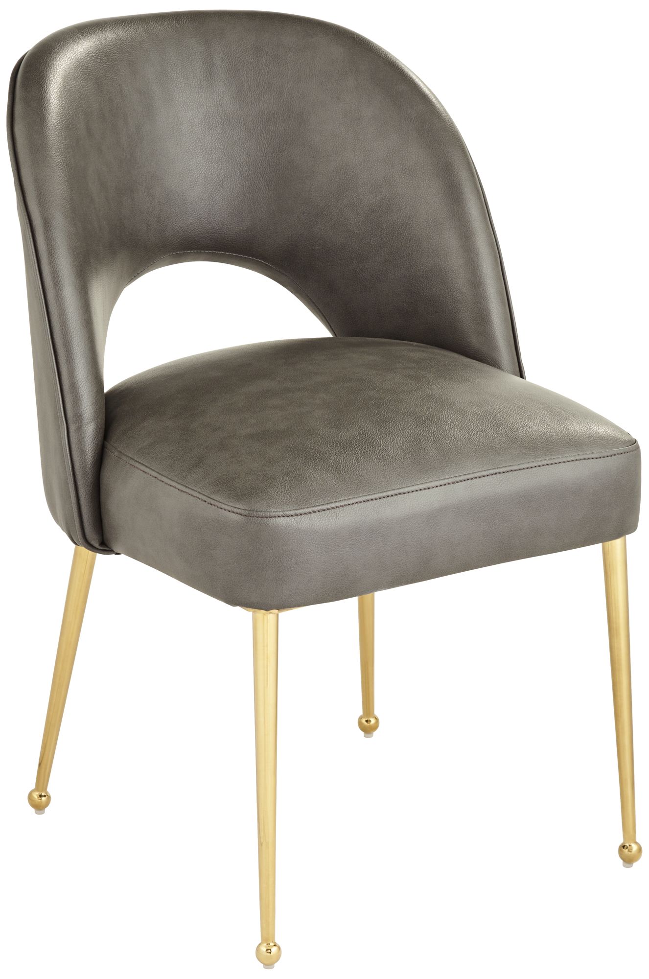 Gray faux leather chair new arrivals