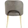 Kais Gray Faux Leather and Gold Legs Dining Chair in scene