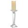 Kaitlyn 11 1/4" High Crystal Pillar Candle Holder