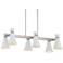 Kaitlyn 34" Wide Brushed Nickel 6-Light Island Pendant Light