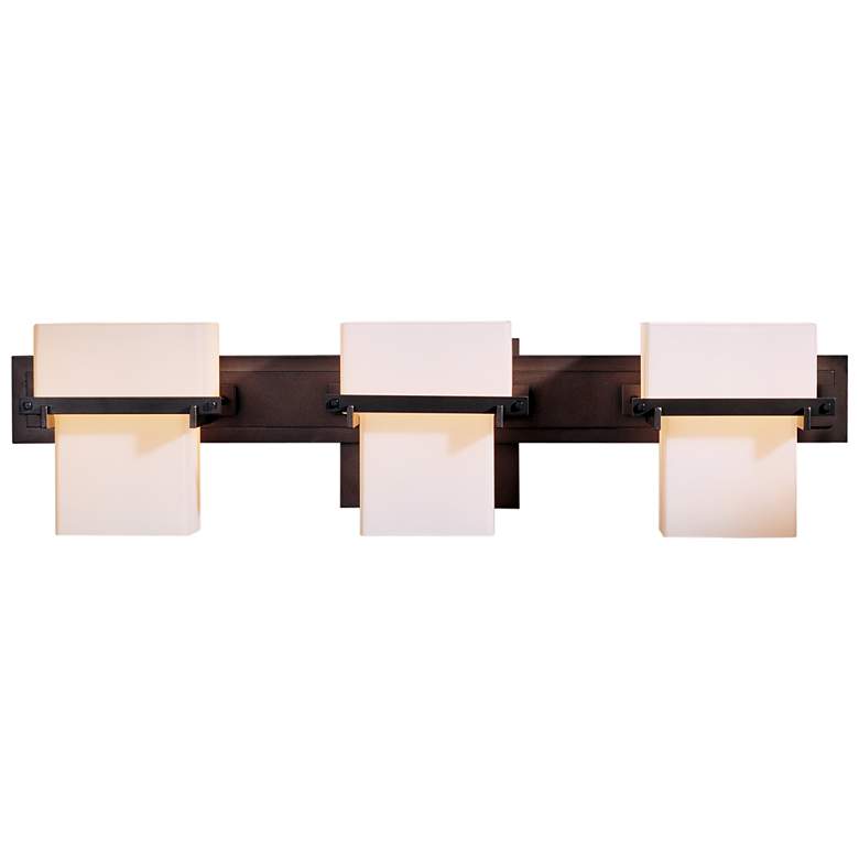 Image 1 Kakomi 3 Light Sconce - Dark Smoke Finish - Opal Glass