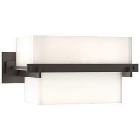 Image1 of Kakomi 5" High Wide Oil Rubbed Bronze Sconce With Opal Glass Shade
