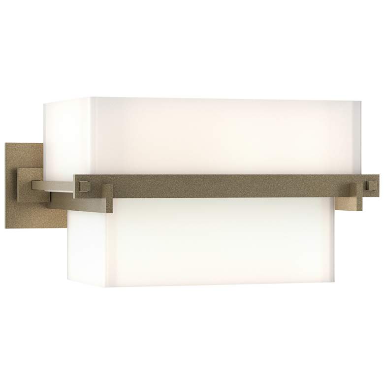 Image 1 Kakomi 5 inch High Wide Soft Gold Sconce With Opal Glass Shade