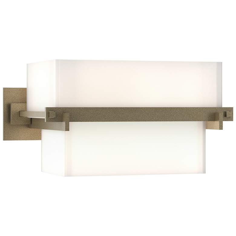 Image 1 Kakomi 5" High Wide Soft Gold Sconce With Opal Glass Shade