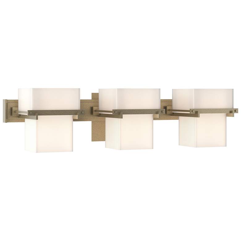 Image 1 Kakomi 6" High 3 Light Soft Gold Sconce With Opal Glass Shade