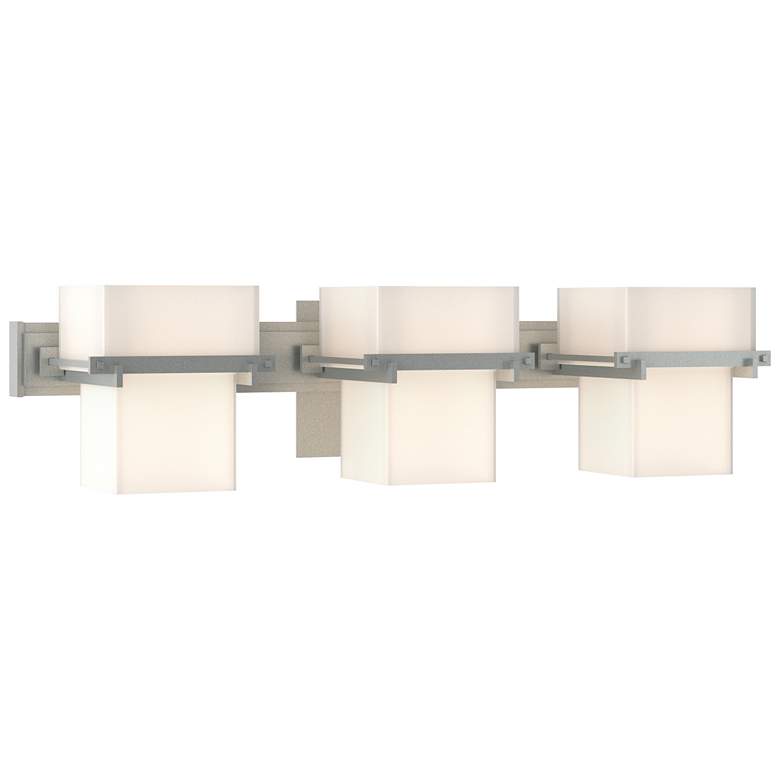 Image 1 Kakomi 6 inch High 3 Light Vintage Platinum Sconce With Opal Glass Shade